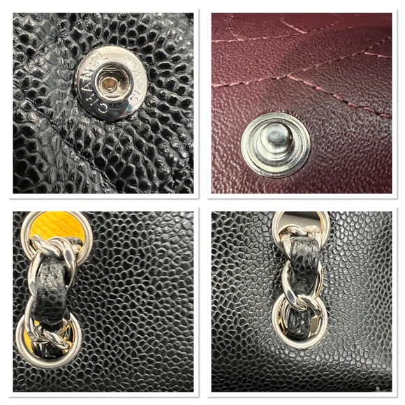 🔥Authentic Chanel Classic Flap Maxi in Black Caviar Leather and Silver Hardware - Picture 13 of 16